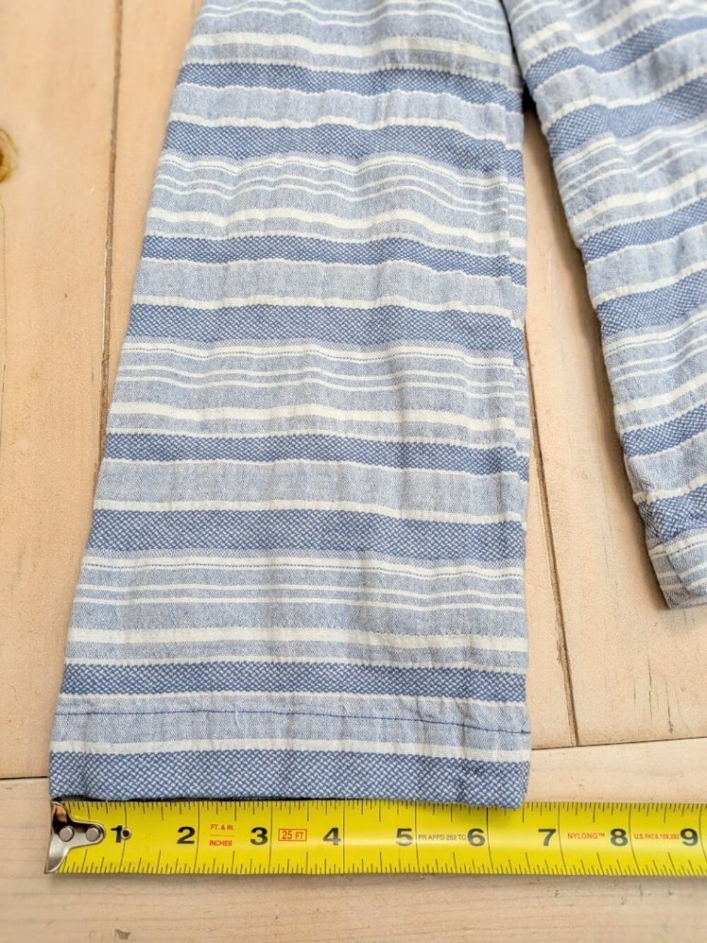 Roxy Blue White Striped Hooded Baja Pullover Hoodie Women's Medium 100% Cotton - Picture 8 of 12